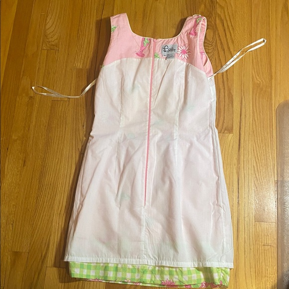 Lilly Pulitzer Pink Sleeveless Dress with Floral and Cocktail Print - Picture 10 of 12